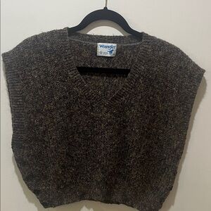 Wrangler Women's V-Neck Sweater Vest - Brown